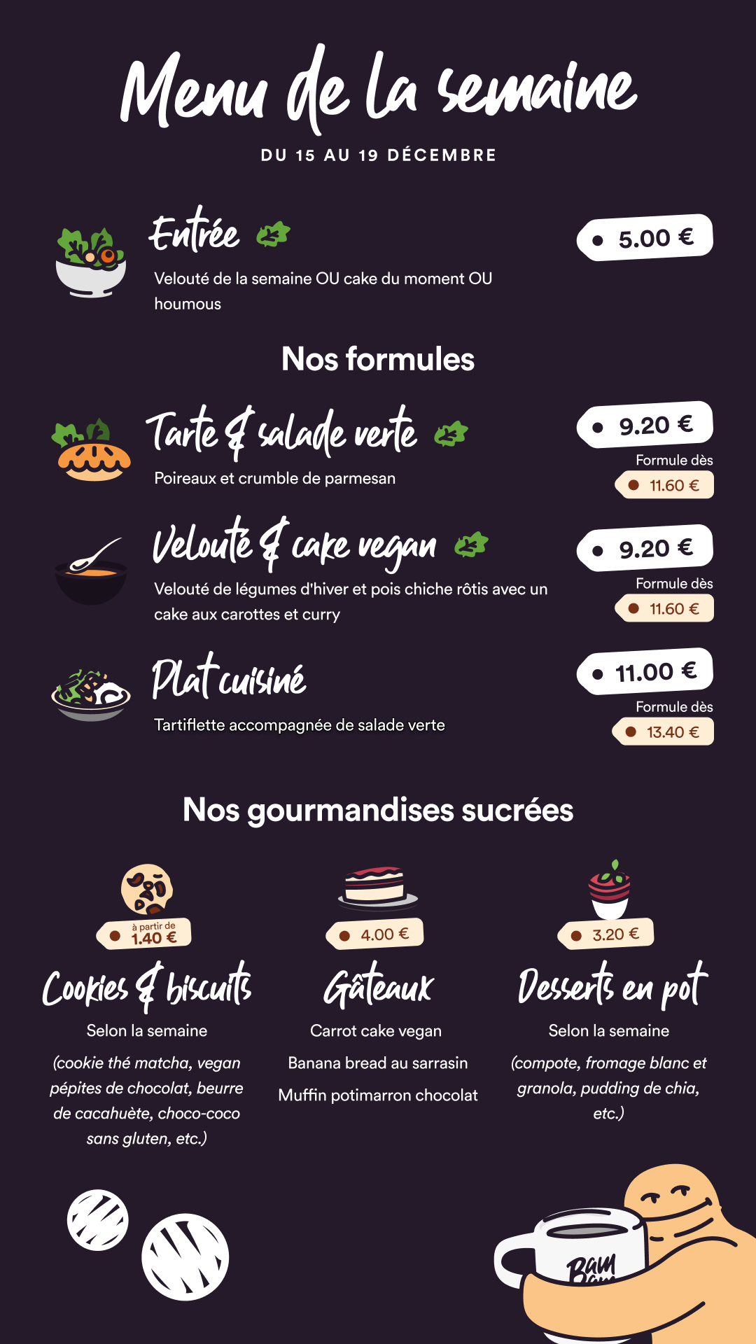 Menu - Entrée 6 vente à emporter