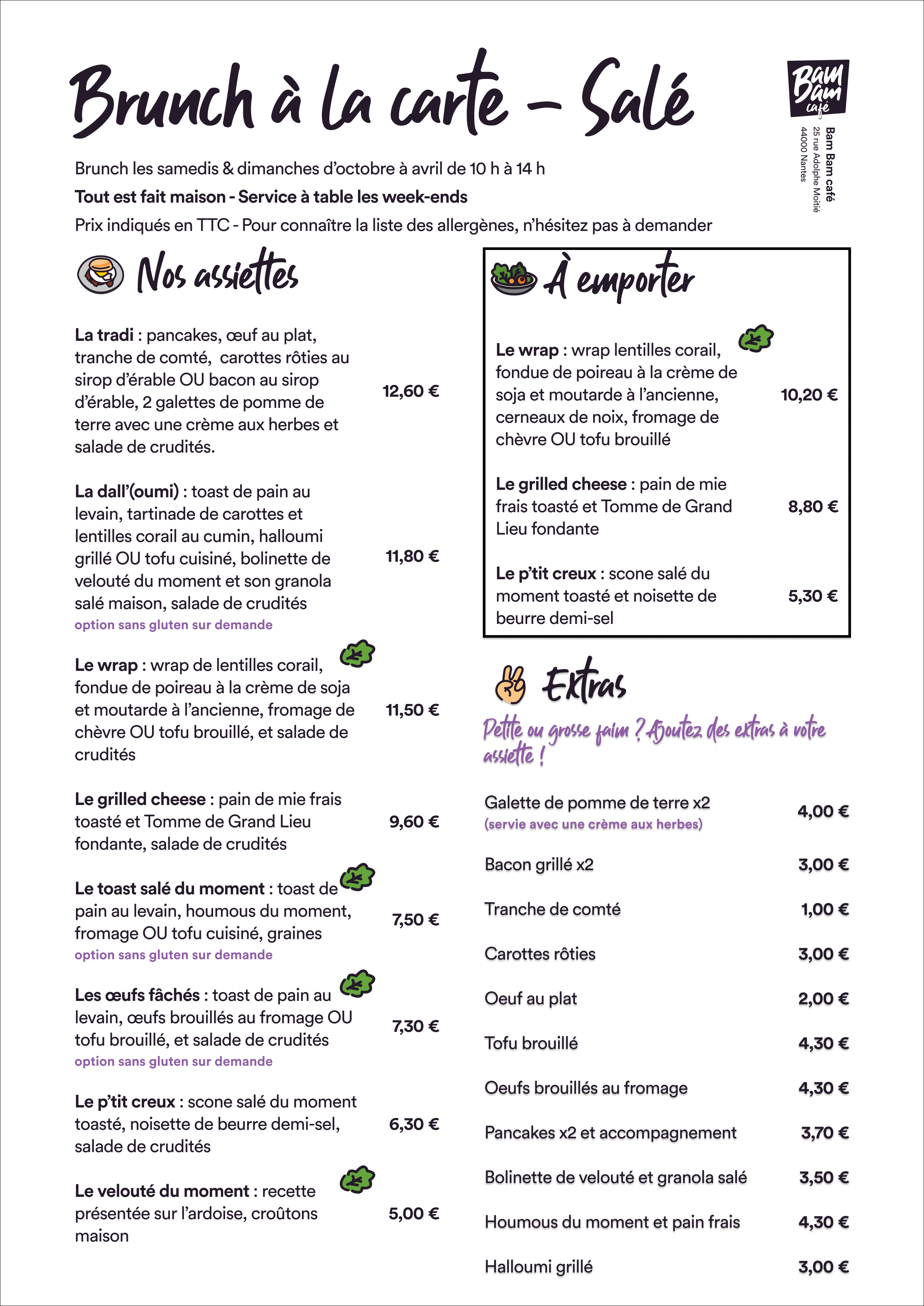 Brunch - Salé brunch nantes