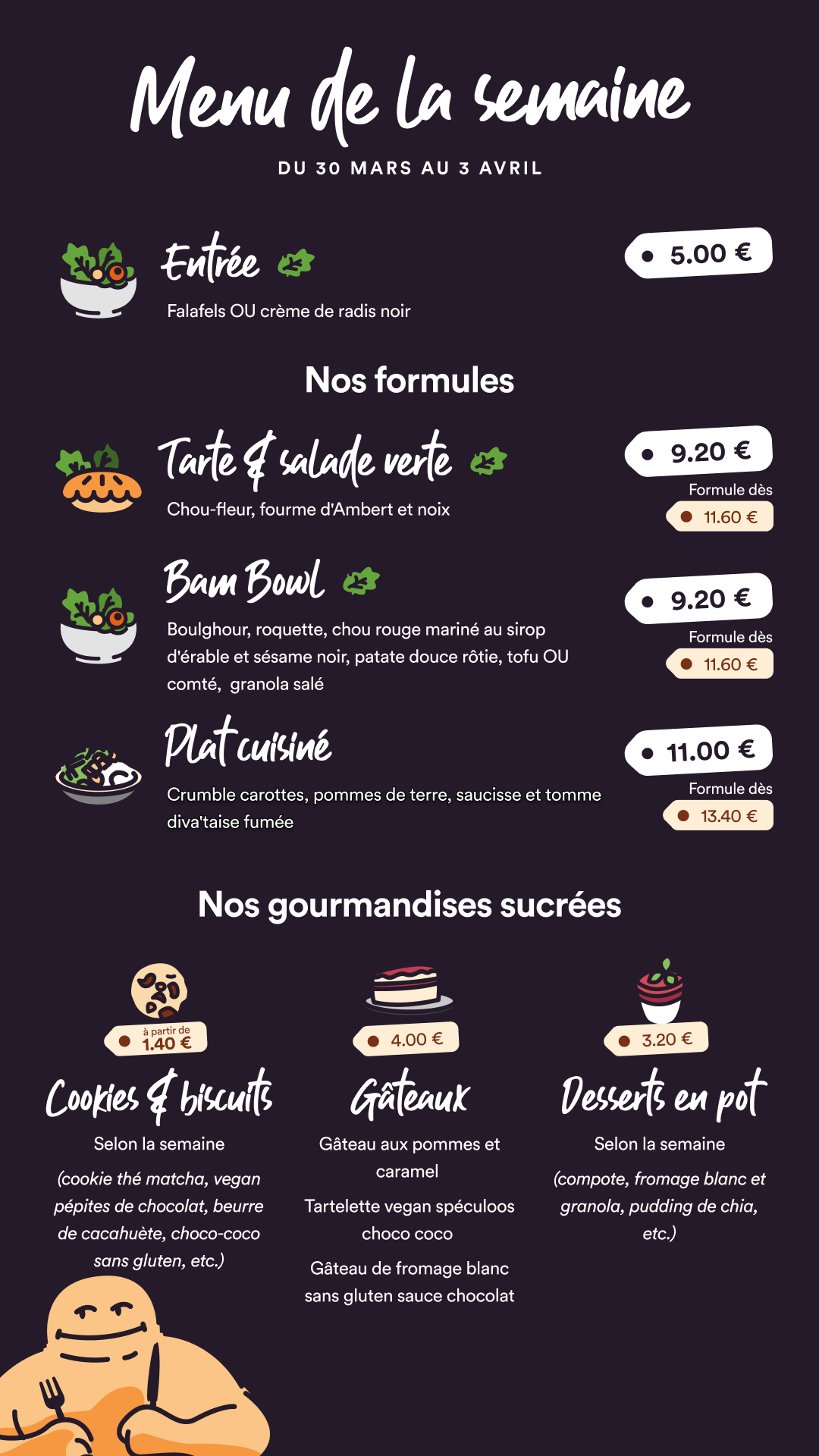 Menu - Entrée 8 vente à emporter