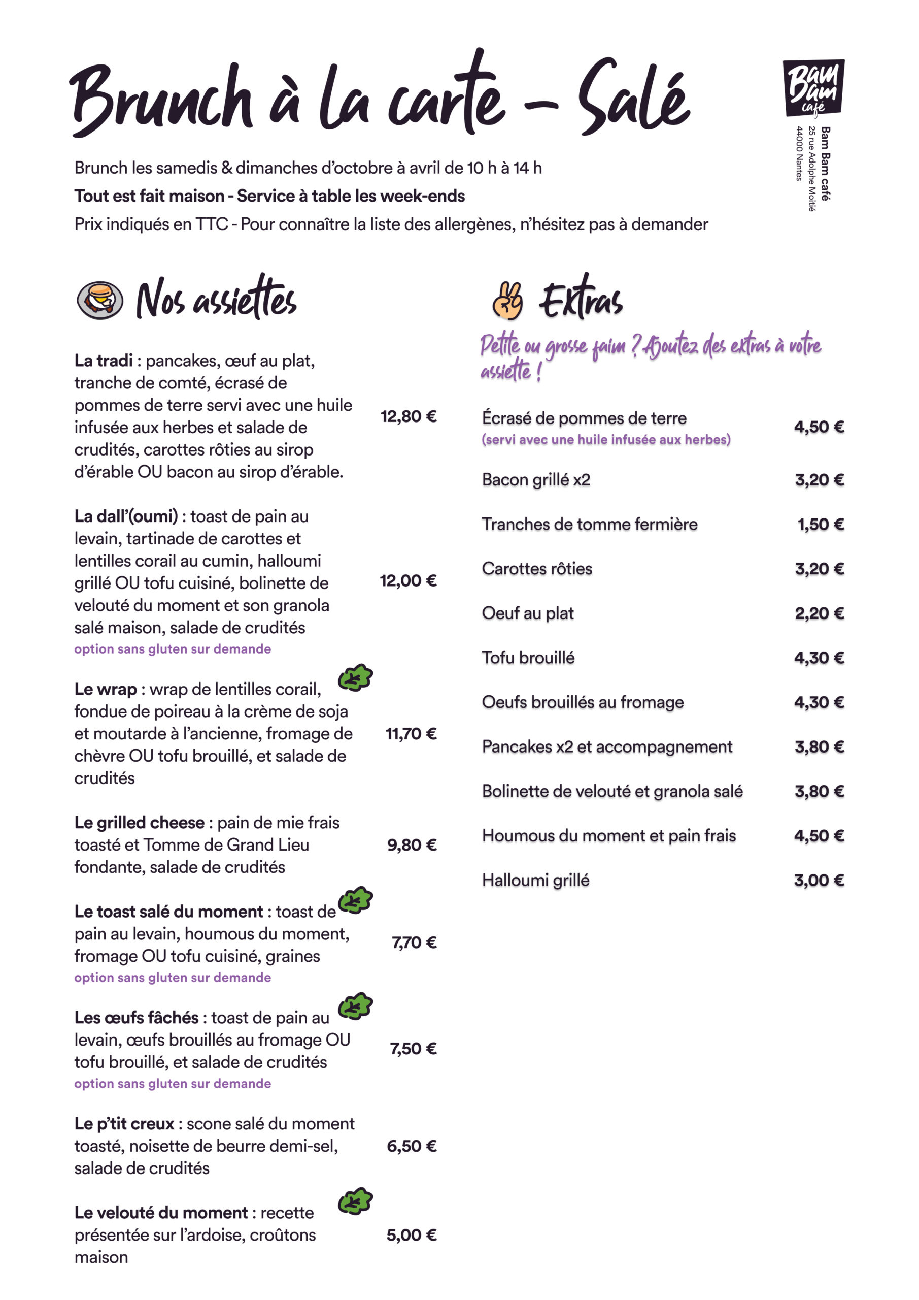 Brunch - Salé brunch nantes pas cher